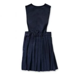 French Toast Girls V-Neck Pleated Jumper Sizes 4 - 20 Burgundy, Gray, Navy, Hunter Green, Khaki, Black