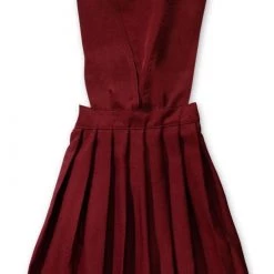 French Toast Girls V-Neck Pleated Jumper Sizes 4 - 20 Burgundy, Gray, Navy, Hunter Green, Khaki, Black