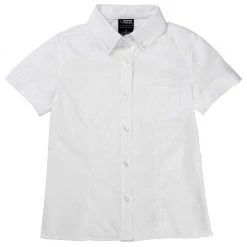 French Toast Girls Darted Oxford Blouse Sizes 4 - 20 White, Blue