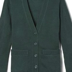 Girls French Toast Kids Anti-Pill V-Neck Cardigan Sweater X9000 Sizes XS - XXL Hunter Green, Navy, Burgundy, Black