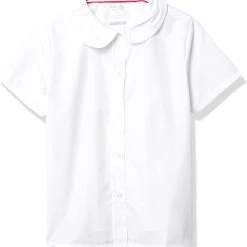 French Toast Womens Peter Pan Collar Blouse ES9320P Sizes 42 - 46 White, Light Blue, Pink, Yellow