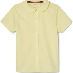 French Toast Womens Peter Pan Collar Blouse ES9320P Sizes 42 - 46 White, Light Blue, Pink, Yellow