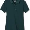 French Toast Juniors Hunter Green Short Sleeve Stretch Pique Polo Shirt SA9403JL Sizes S To XL