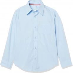 French Toast Mens Light Blue Husky Long Sleeve Dress Shirt SE9004YH Sizes L - 2XL