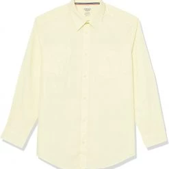 French Toast Mens Yellow Husky Long Sleeve Dress Shirt SE9004YH Sizes L - 2XL