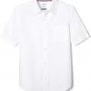 French Toast Mens White Broadcloth Shirt SE9005Y Sizes S To 2XL